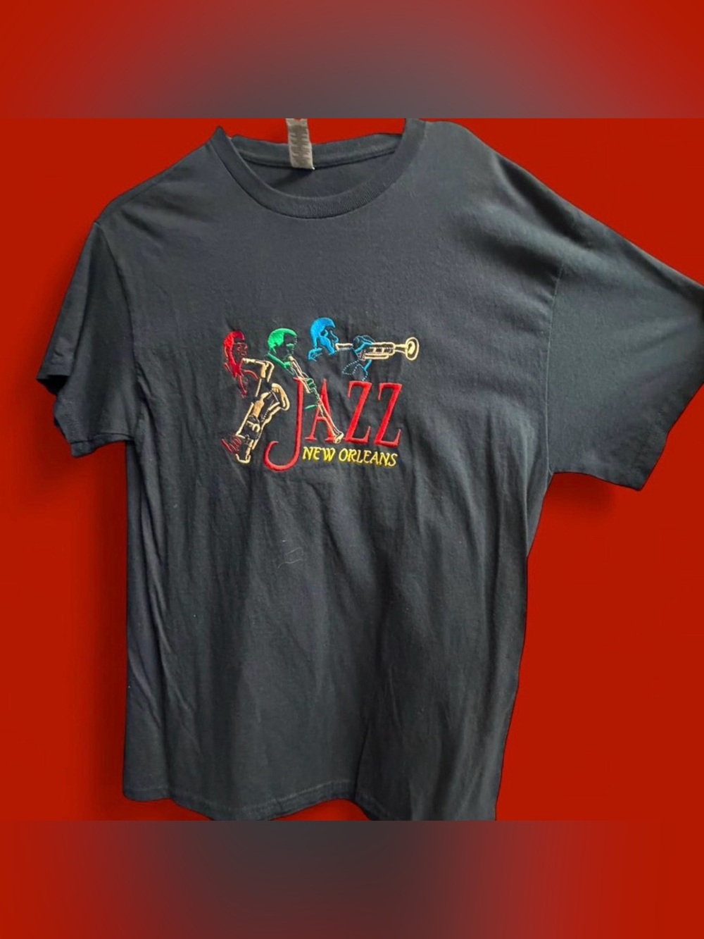 Vintage 90s New Orleans Jazz Embroidered T-Shirt